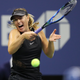 epa06169480 Maria Sharapova of Russia hits a return to Simona Halep of Romania on the first day of the US Open Tennis Championships at the USTA National Tennis Center in Flushing Meadows, New York, USA, 28 August 2017. The US Open runs through September 10. EPA-EFE/DANIEL MURPHY